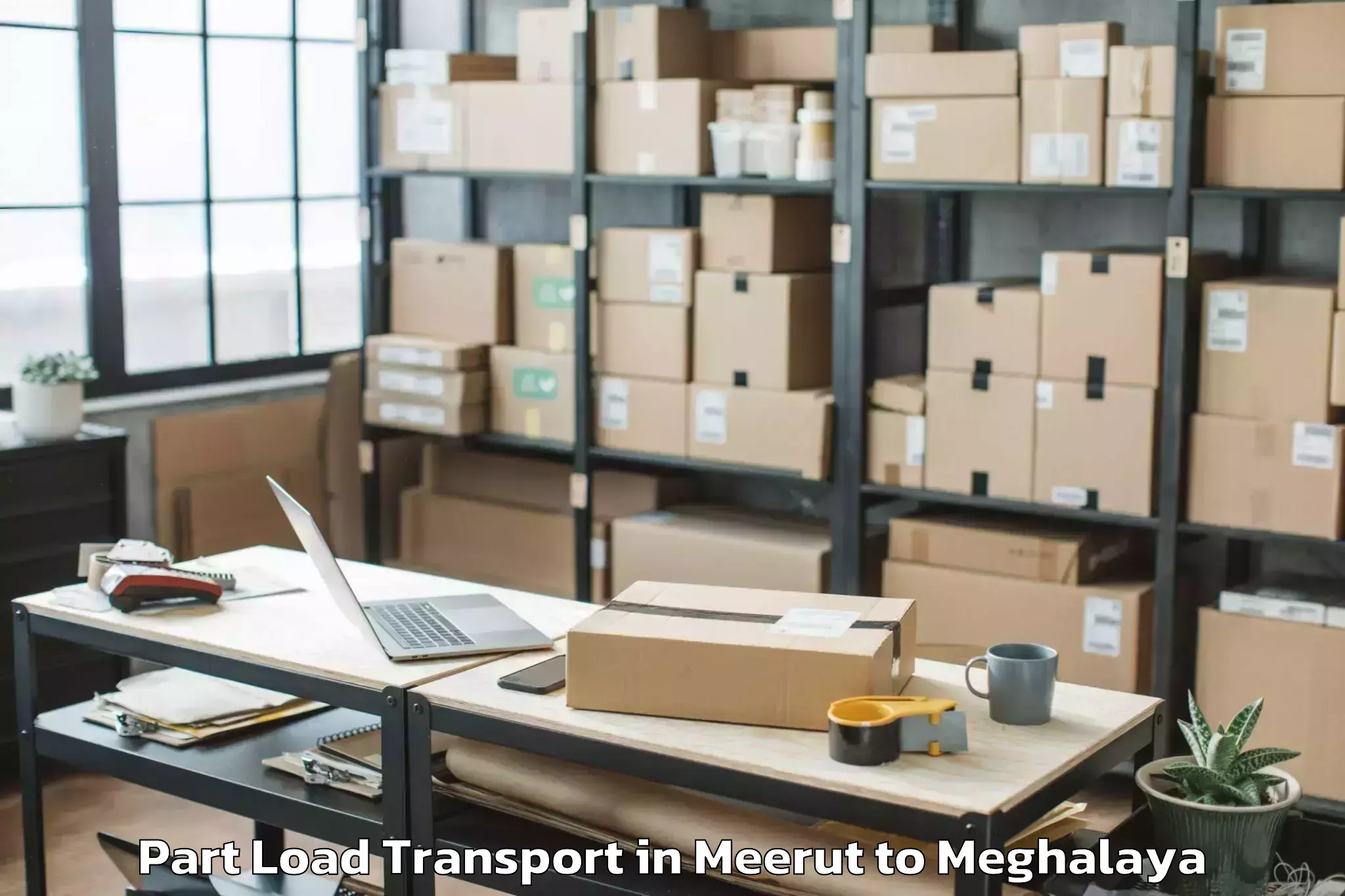 Easy Meerut to Khliehriat Part Load Transport Booking